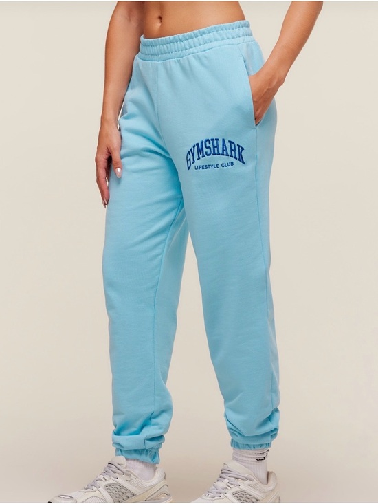 lululemon athletica Pants - GymShark Collegiate Graphic Joggers Athletic Light Blue